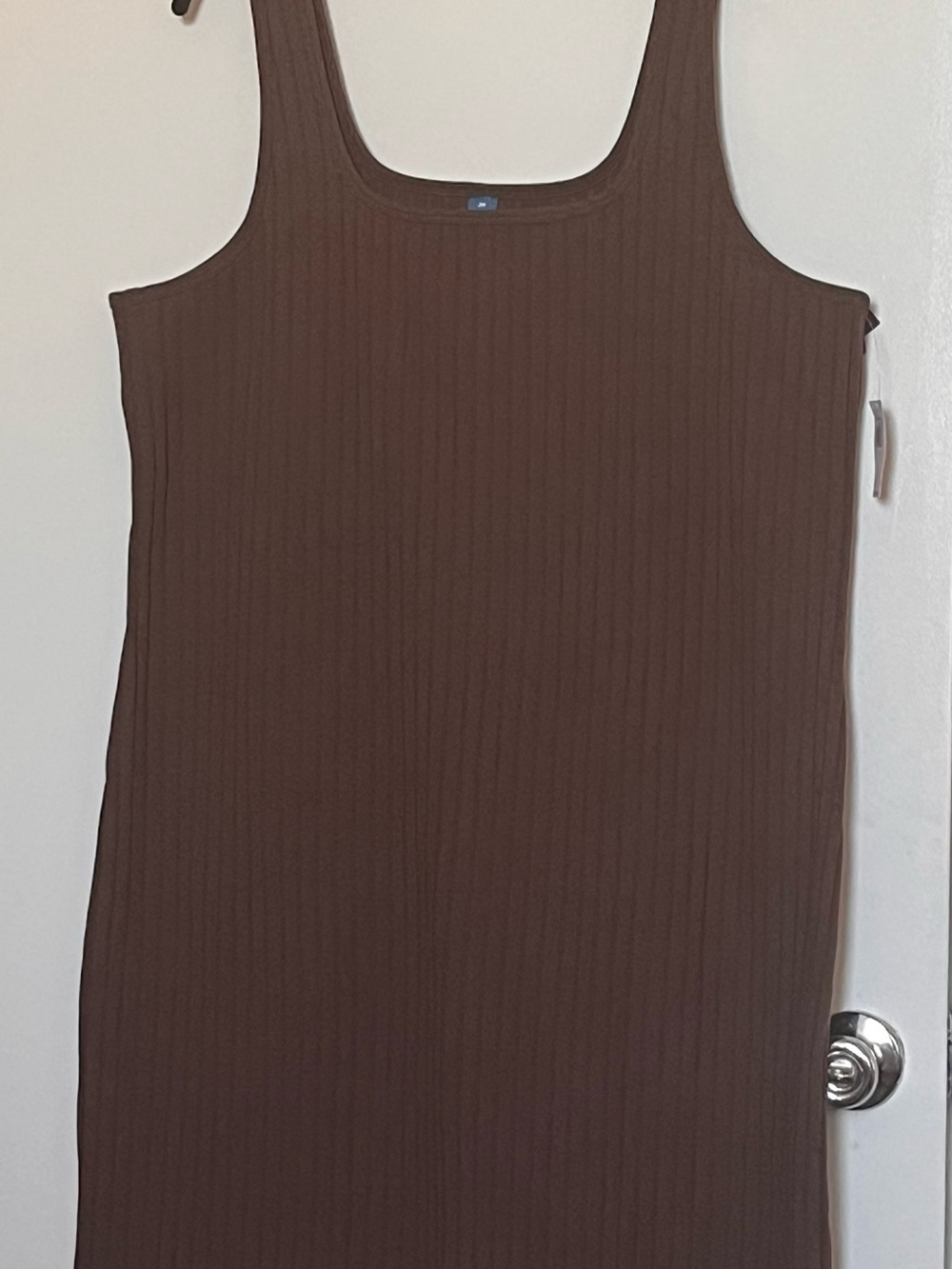 NWT Old Navy Ribbed Tank Dress in Chocolate Brown Scoop Neck Size 3X A02